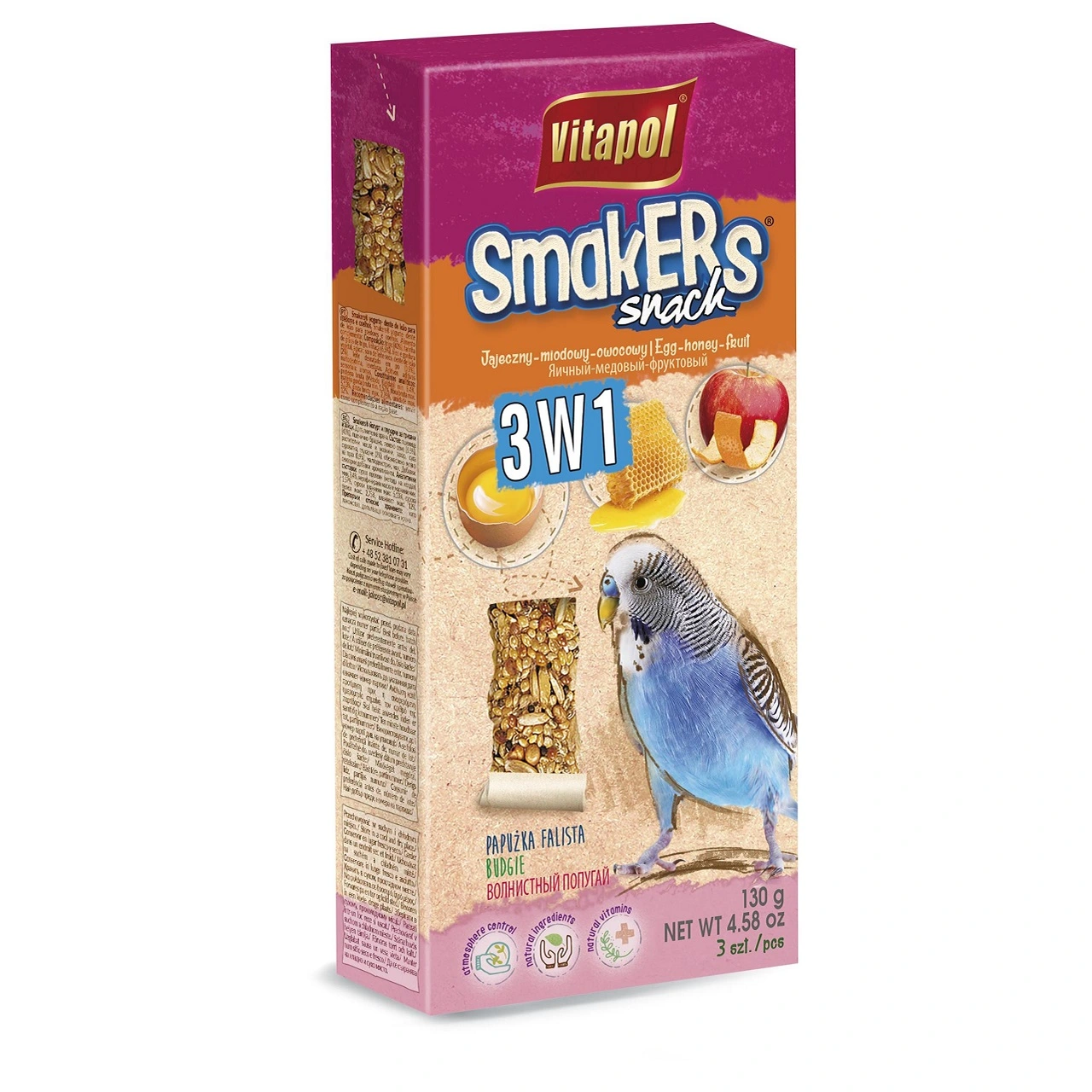 Vitapol Smakers undulat Frugt, honning & æg 3 stk